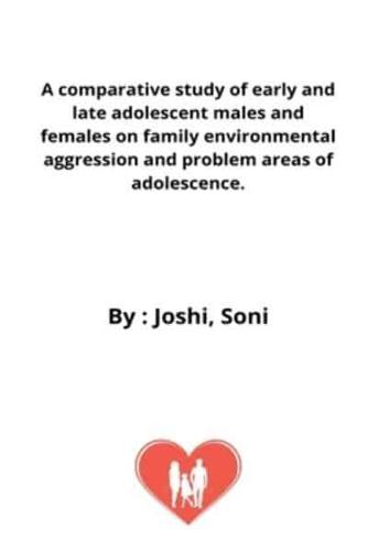 A comparative study of early and late adolescent males and females on family environmental aggression and problem areas of adolescence.
