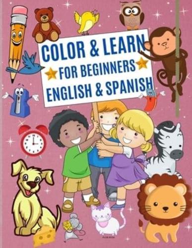 Color & Learn for Beginners English & Spanish