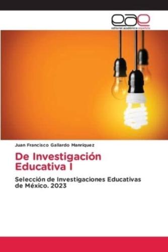 De Investigación Educativa I