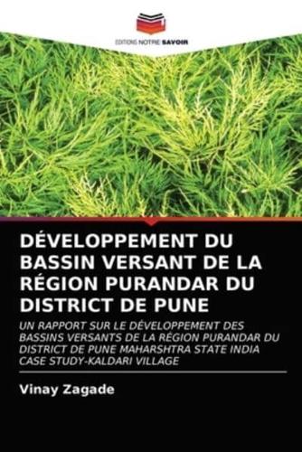 DÉVELOPPEMENT DU BASSIN VERSANT DE LA RÉGION PURANDAR DU DISTRICT DE PUNE