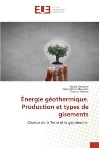 Énergie Géothermique. Production Et Types De Gisements