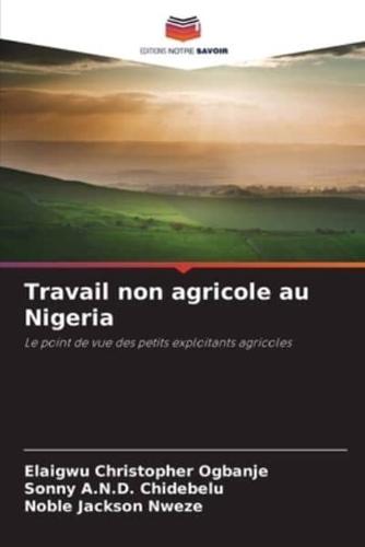 Travail Non Agricole Au Nigeria