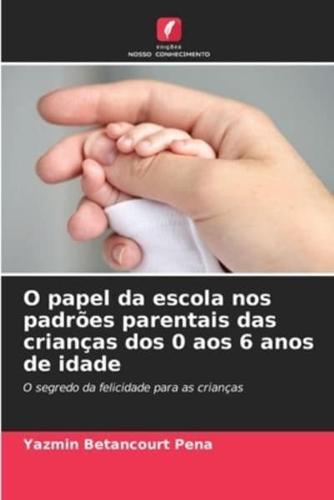 O Papel Da Escola Nos Padrões Parentais Das Crianças Dos 0 Aos 6 Anos De Idade