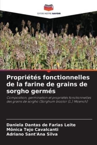 Propriétés Fonctionnelles De La Farine De Grains De Sorgho Germés