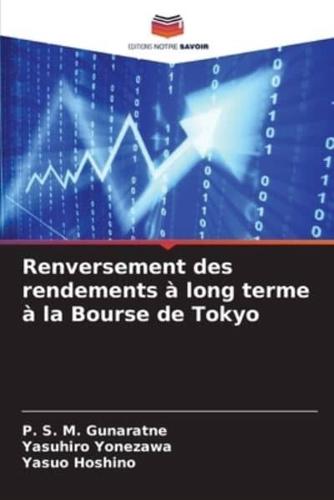 Renversement Des Rendements À Long Terme À La Bourse De Tokyo