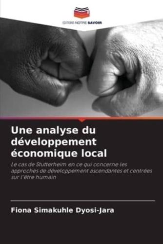 Une Analyse Du Développement Économique Local