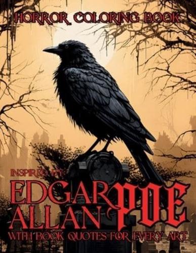 Gothic Horror Coloring Book for Adults Inspired by Edgar Allan Poe's Literature