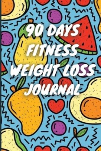90 Days Weight Loss Book: Daily Diet And Exercise For Tracking Meals, 90 Days Fitness Weight Loss Book