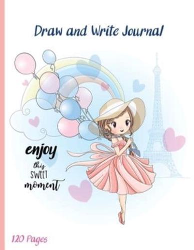 Draw and Write Journal: Half Page Lined Paper with Drawing Space