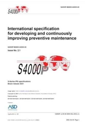S4000P, International Specification for Developing and Continuously Improving Preventive Maintenance, Issue 2.1