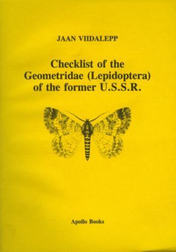 Check List of the Geometridae of the Former U.S.S.R