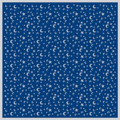 Tarot Cloth Moon and Stars Blue Tp01