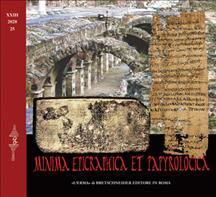Minima Epigraphica Et Papyrologica. Anno XXIII. 2020 Fasc. 25