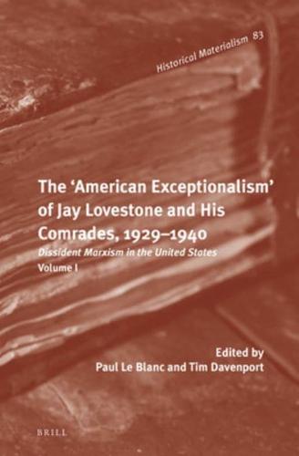 The 'American Exceptionalism' of Jay Lovestone and His Comrades, 1929-1940