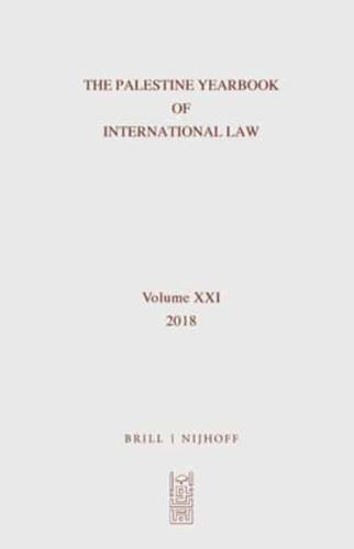 The Palestine Yearbook of International Law (2018)