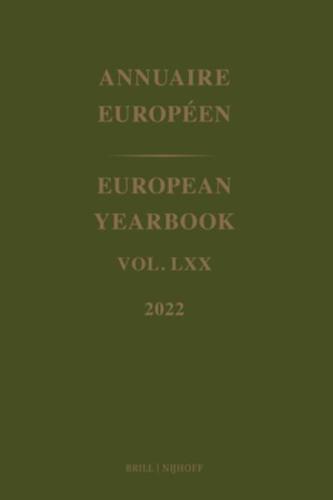 European Yearbook / Annuaire Européen, Volume 70 (2022)