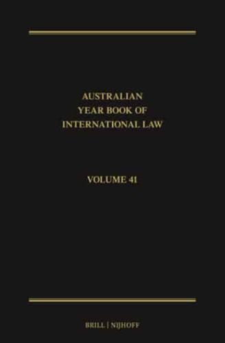 The Australian Year Book of International Law. Volume 41 2023