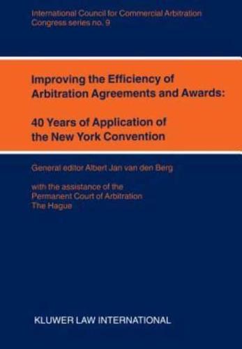 Improving the Efficiency of Arbitration Agreements and Awards