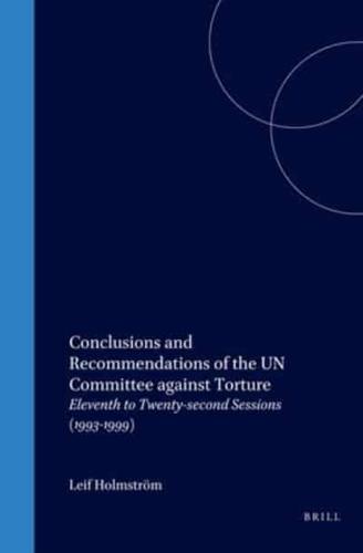 Conclusions and Recommendations of the UN Committee Against Torture