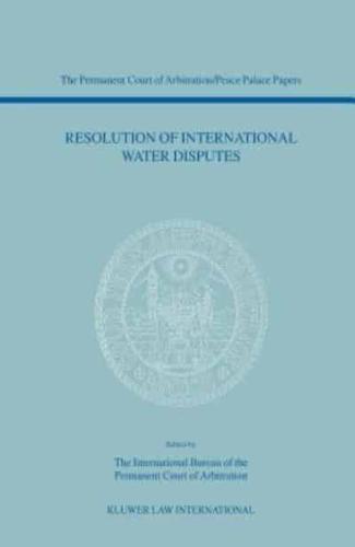 Resolution of International Water Disputes