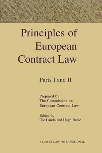 Principles of EUropean Contract 2 Vols