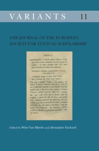 The Journal of the European Society for Textual Scholarship