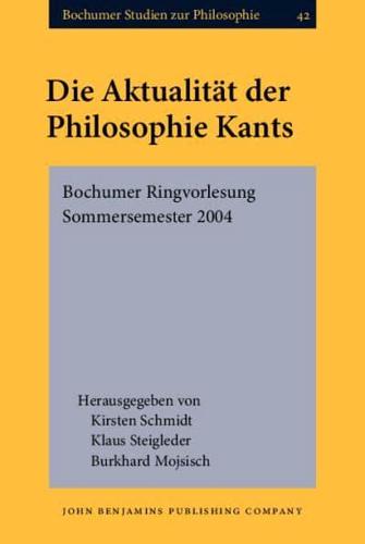 Die Aktualität Der Philosophie Kants