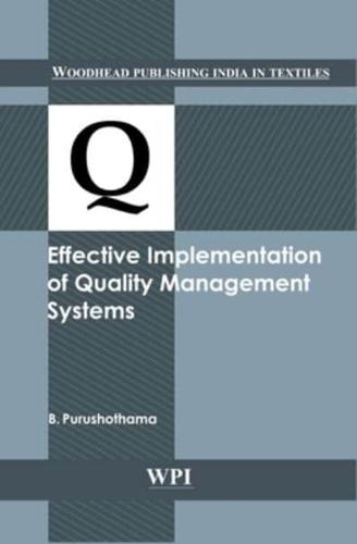 Effective Implementation of Quality Management Systems