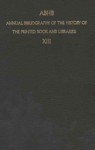 ABHB Annual Bibliography of the History of the Printed Book and Libraries