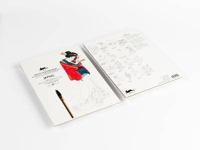 Japan Artists Colouring Book