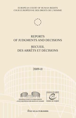 Reports of Judgments and Decisions / Recueil Des Arrets Et Decisions Vol. 2009-II