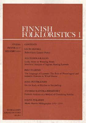 Finnish Folkloristics 1