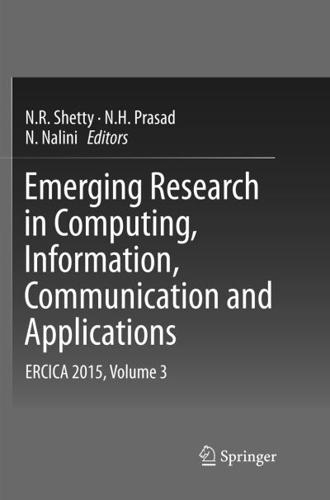 Emerging Research in Computing, Information, Communication and Applications