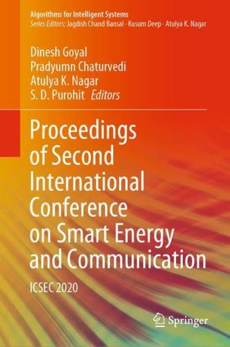 Proceedings of Second International Conference on Smart Energy and Communication : ICSEC 2020