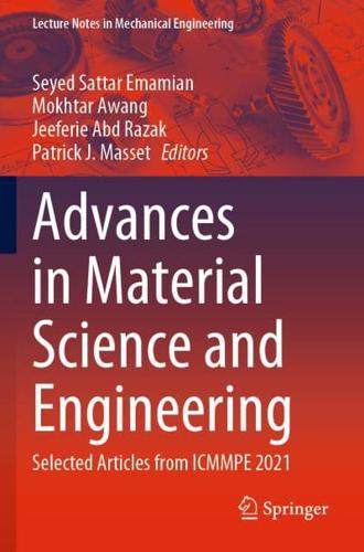 Advances in Material Science and Engineering