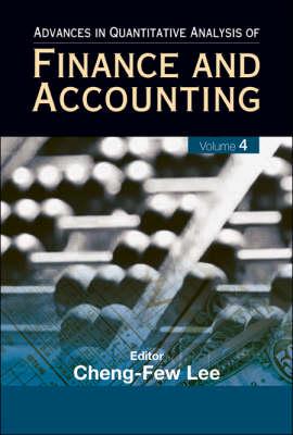 Advances in Quantitative Analysis of Finance and Accounting. Vol. 4