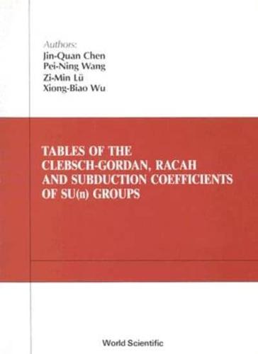 Tables Of Clebsch-Gordan, Racah And Subduction Coefficients Of Su (N) Groups