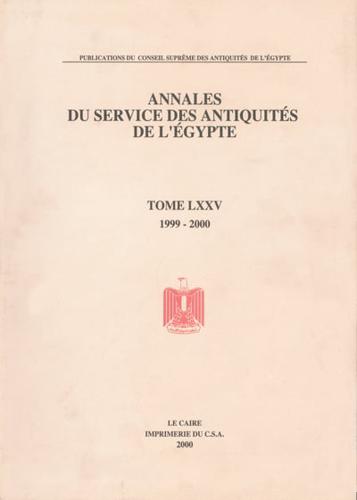 Annales Du Service Des Antiquités De l'Egypte