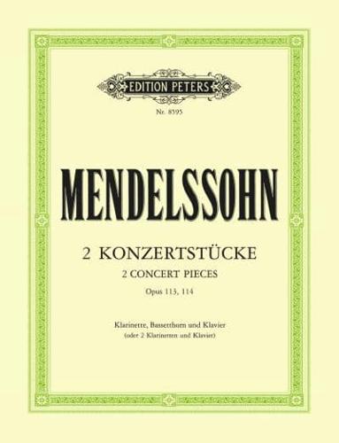 2 Konzertstücke Op. 113 and 114 for Clarinet, Basset Horn (Or Two Clarinets) and Piano