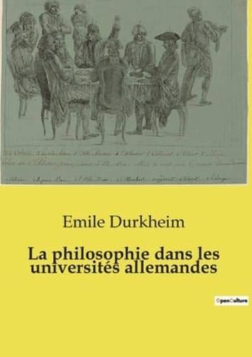 La Philosophie Dans Les Universités Allemandes