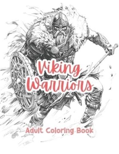 Viking Warriors Adult Coloring Book Grayscale Images By TaylorStonelyArt