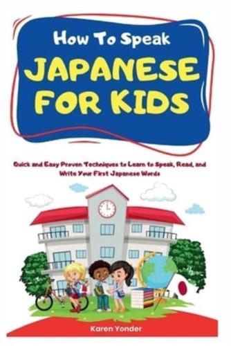 How To Speak Japanese for Kids