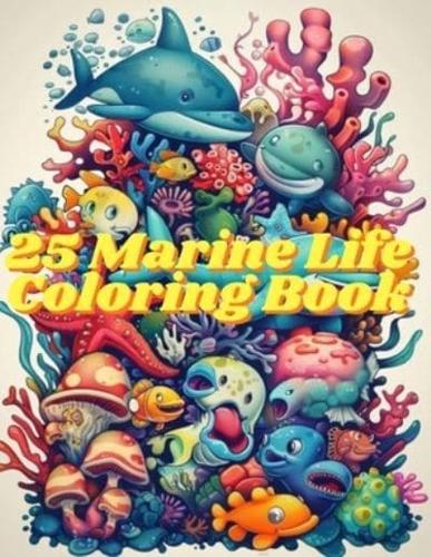 25 Marine Life Coloring Book