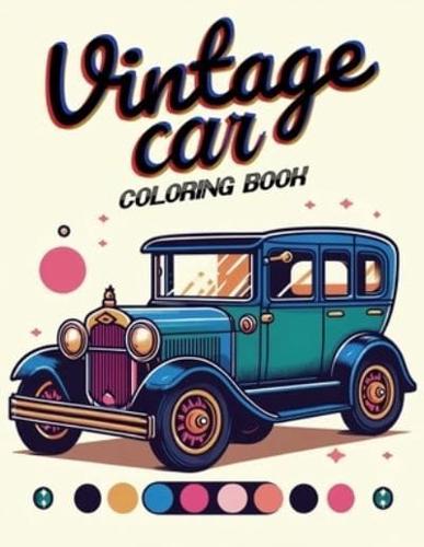 Vintage Car Coloring Book
