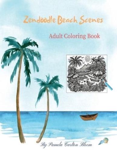 ZenDoodle Beach Scenes Adult Coloring Book
