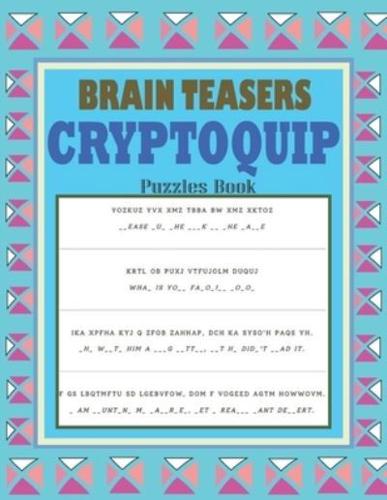 Brain Teasers Cryptoquip Puzzles Book