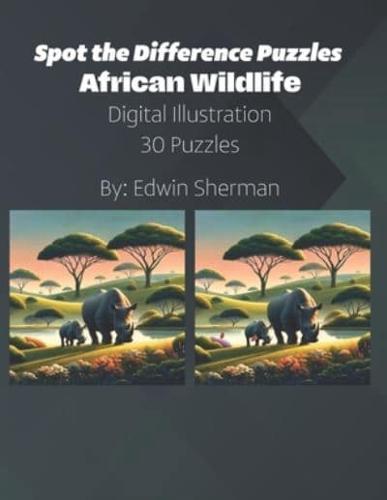 Spot the Difference Puzzle, African Wildlife