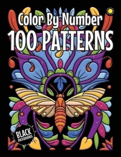 100 Patterns Color By Number for Adults (Black Backgrounds)