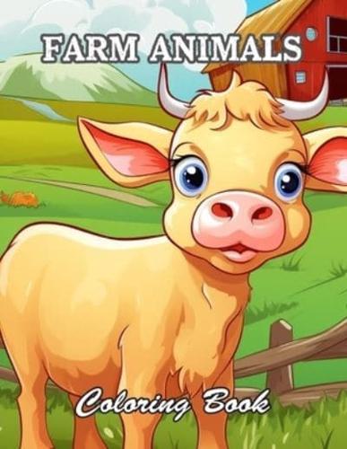 Farm Animals Coloring Book for Kids