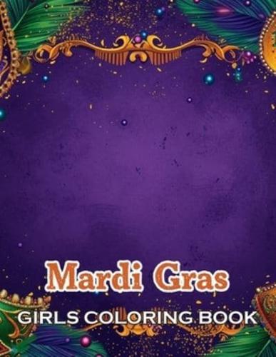 Mardi Gras Girls Coloring Book